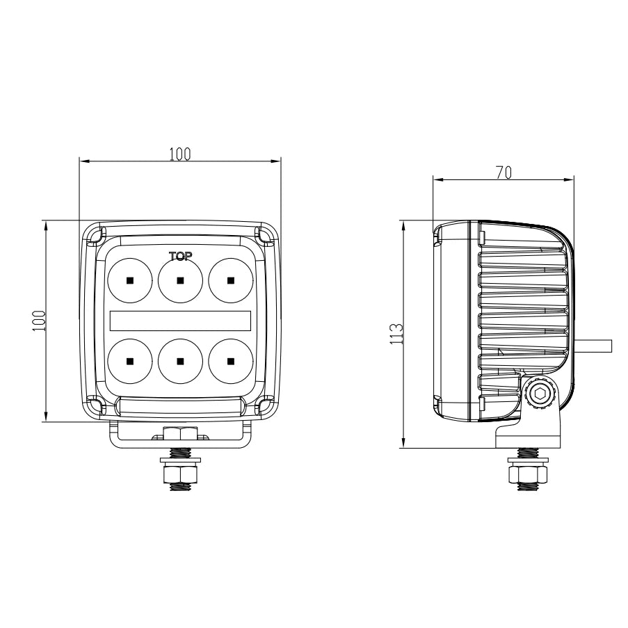 Revon RTV601 LED-työvalo Huomiovaloilla 60W