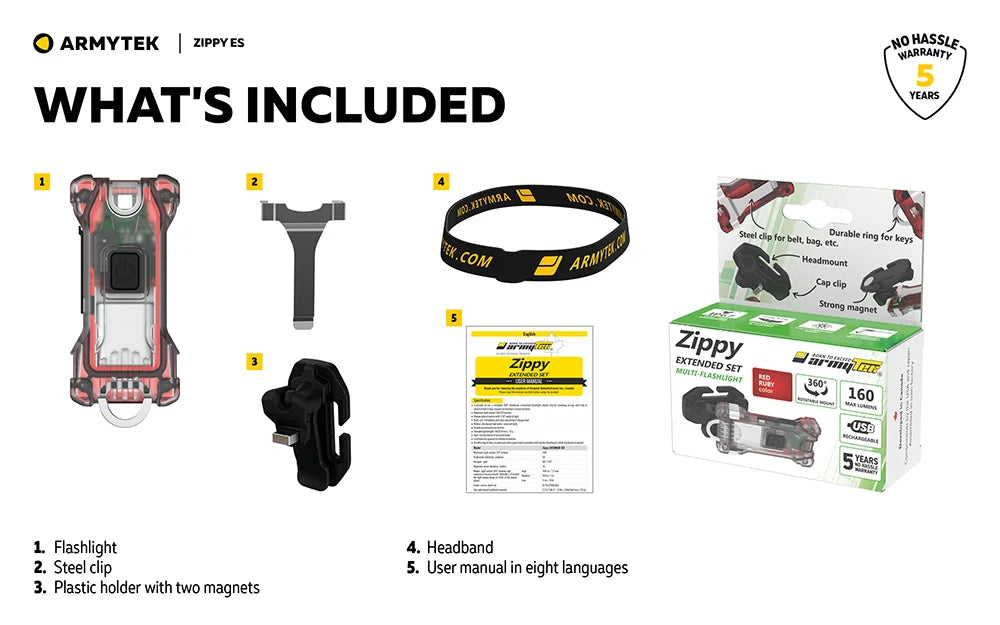Monitoimilamppu Armytek Zippy Harmaa 3 in 1 160 lm