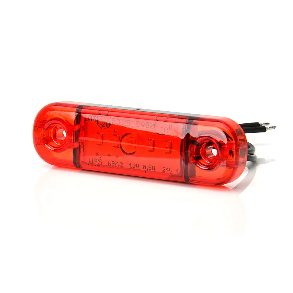 WAS 708 Slim LED Äärivalo - Punainen 12-24V