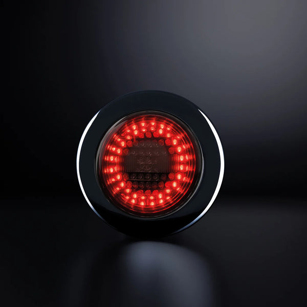 Dark Knight IZE LED Round Takavalo, parkki/jarru/dynaaminen vilkku, vasen – 3-toiminen LED-takavalo
