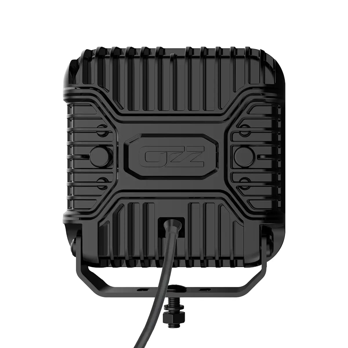 OZZ SQR 9" LED-lisävalo musta runko, parkilla ja R65 varoitusvalolla