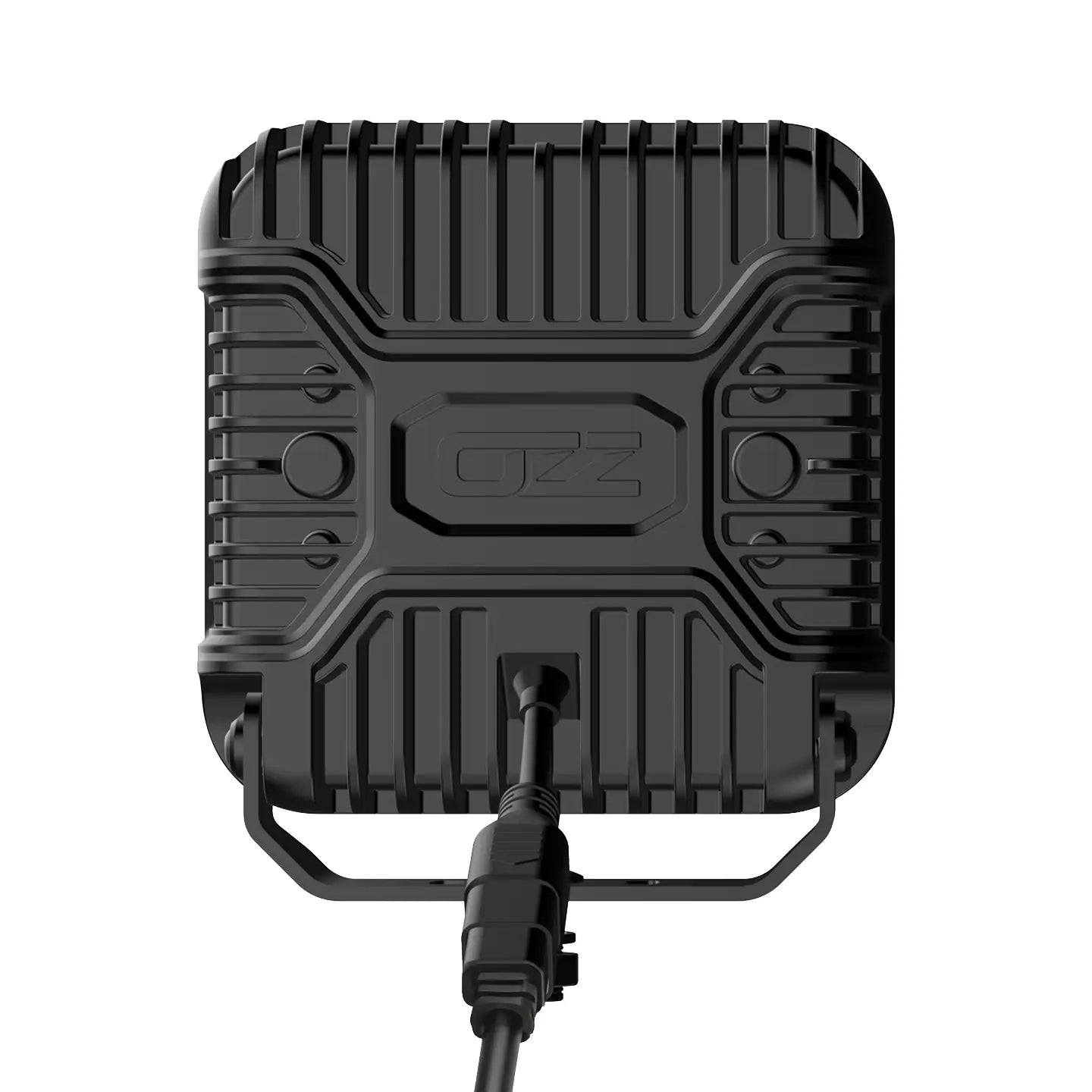 OZZ SQR 7" LED-lisävalo musta runko, parkilla ja R65 varoitusvalolla