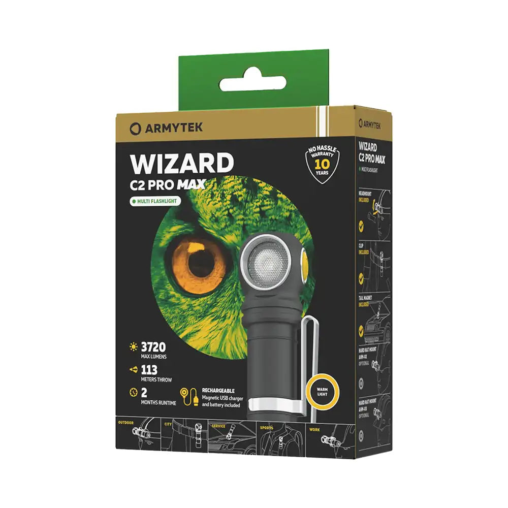 Otsalamppu Armytek Wizard C2 Pro Max Lämmin Sävy 3720 lm