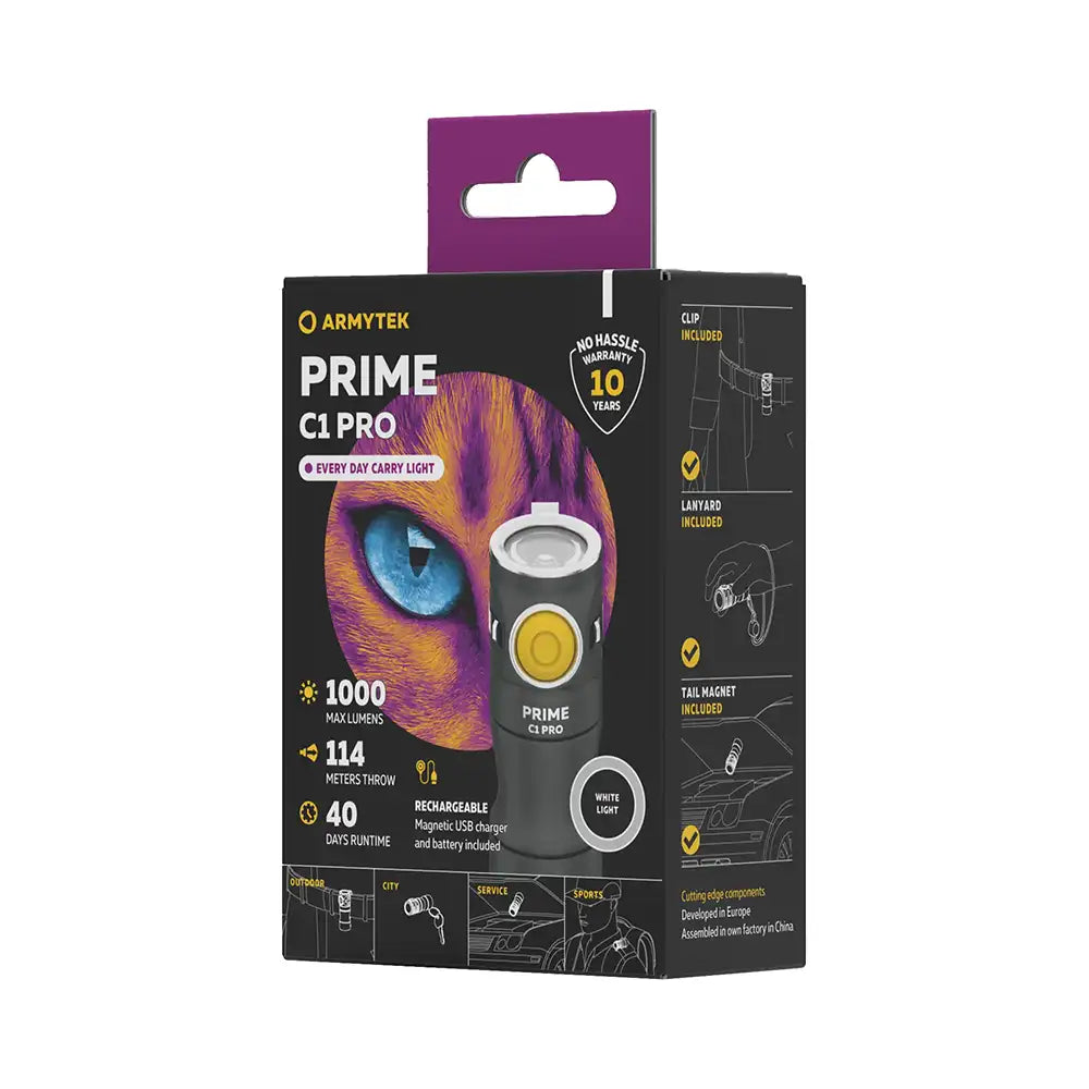 Taskulamppu Armytek Prime C1 Pro Kylmä Sävy 1000 lm