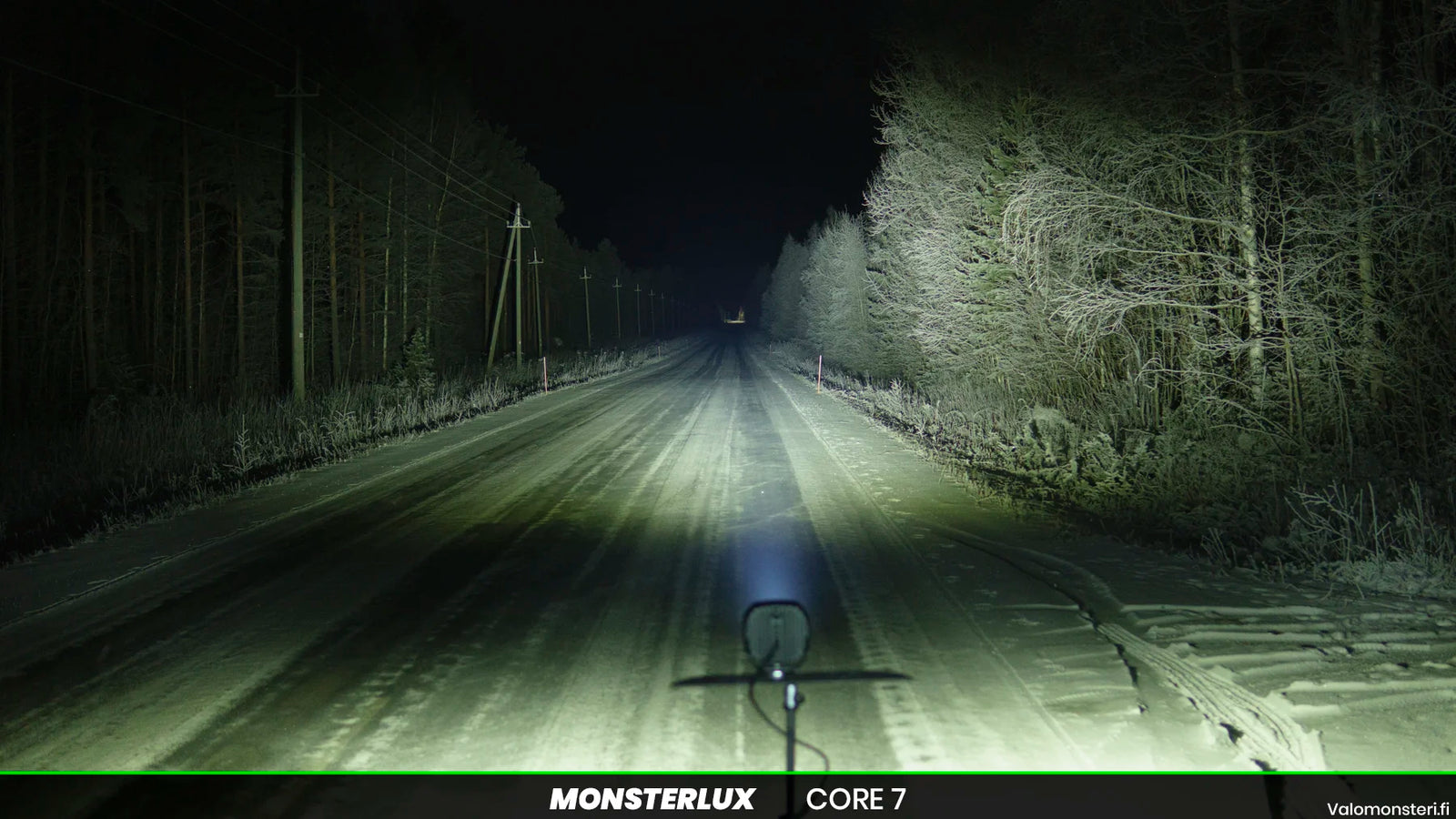 Monsterlux Core 7 LED-lisävalo Valkoisella Rungolla